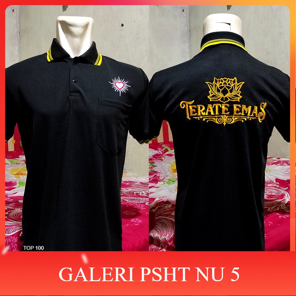 Atribut PSHT- Kaos PSHT Sh Terate Bordir Krah Polo Satu 1 Abad Keren Distro Terbaru