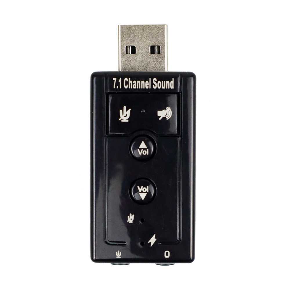 USB 7.1 Channel Sound Card Adapter / USB Sound Card Adapter Audio Splitter Kartu Suara Dinamis / Speaker Adaptor Mic And Audio Virtual Converter Adapter Cable / Audio Interfance Sound Card External Portable Mic / Virtual Channel Adapter Usb Soundcard Mura