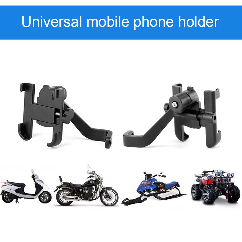 Holder Motor Besi Spion Universal Dudukan Handphone di Spion Motor Kokoh dan Stabil HM20