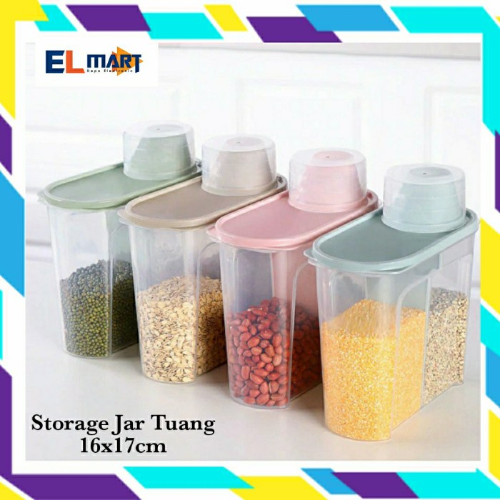 Toples Wadah Penyimpanan Makanan Tuang 1,9L Food Storage Jar TP01