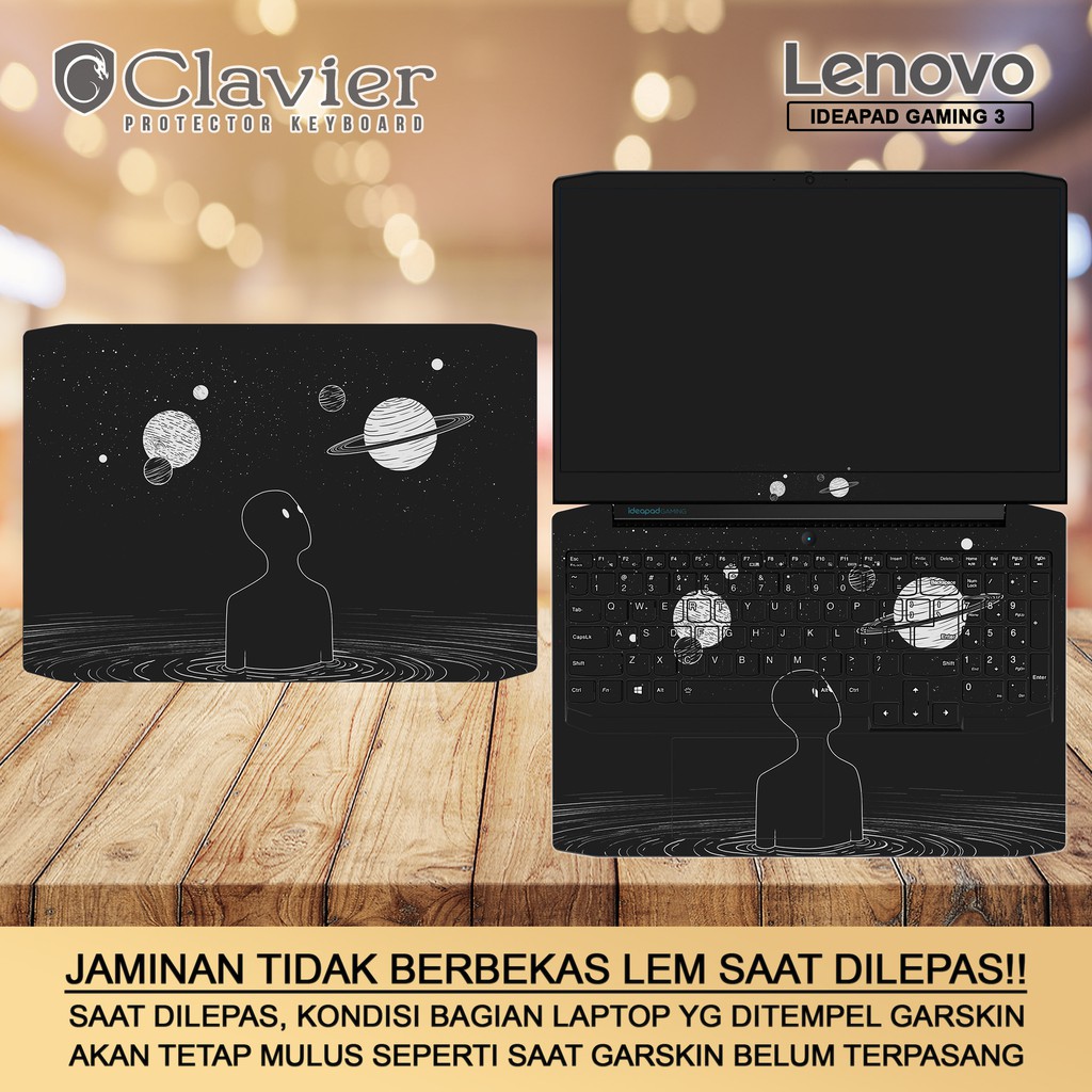 Cover Garskin Laptop Asus Lenovo IdeaPad Gaming 3-15 3i-15 Skin Bening Transparan Gambar Fullbody