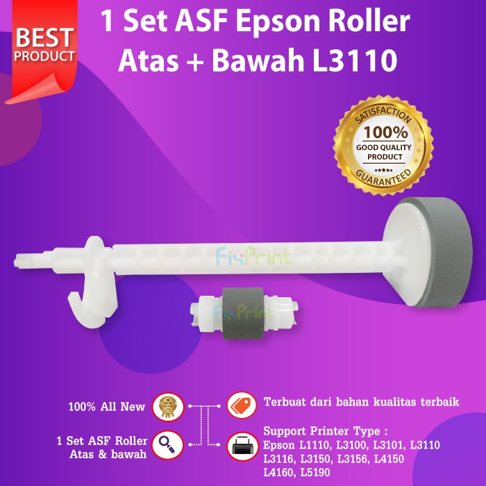 SET ASF Shaft ATAS BAWAH Epson L1110 L3110 Roller L4150 L5190 L1210 L3210 L3116 L3100 L3150 L3156 New