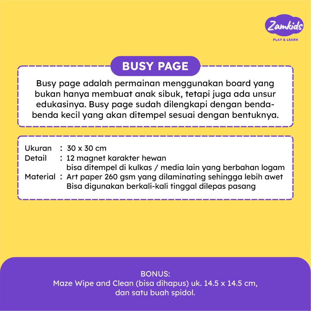 Busy Page Magnet Mainan Montesori Seri Parkir Permainan Anak Perempuan Dan Laki Laki By Zamkids