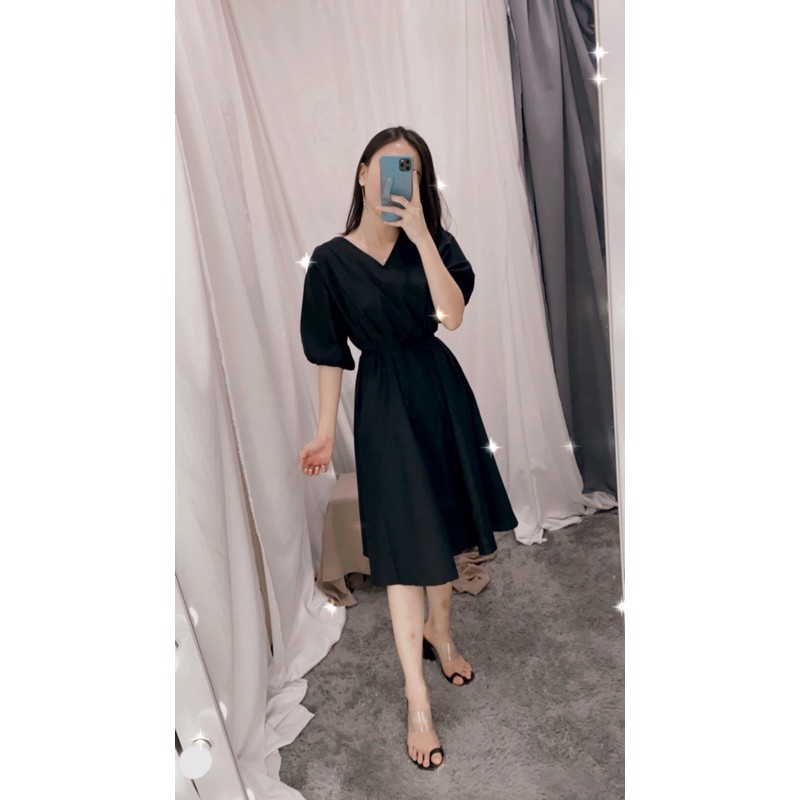Meriana Dress || Dress Wanita || Midi Dress Katun Casual Korea || Vaeesan