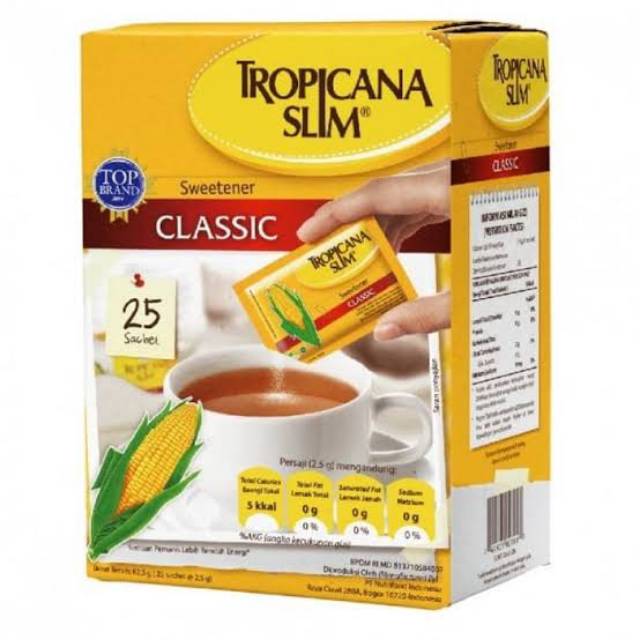 

Gula Tropicana Slim CLASSIC isi 25 sachet
