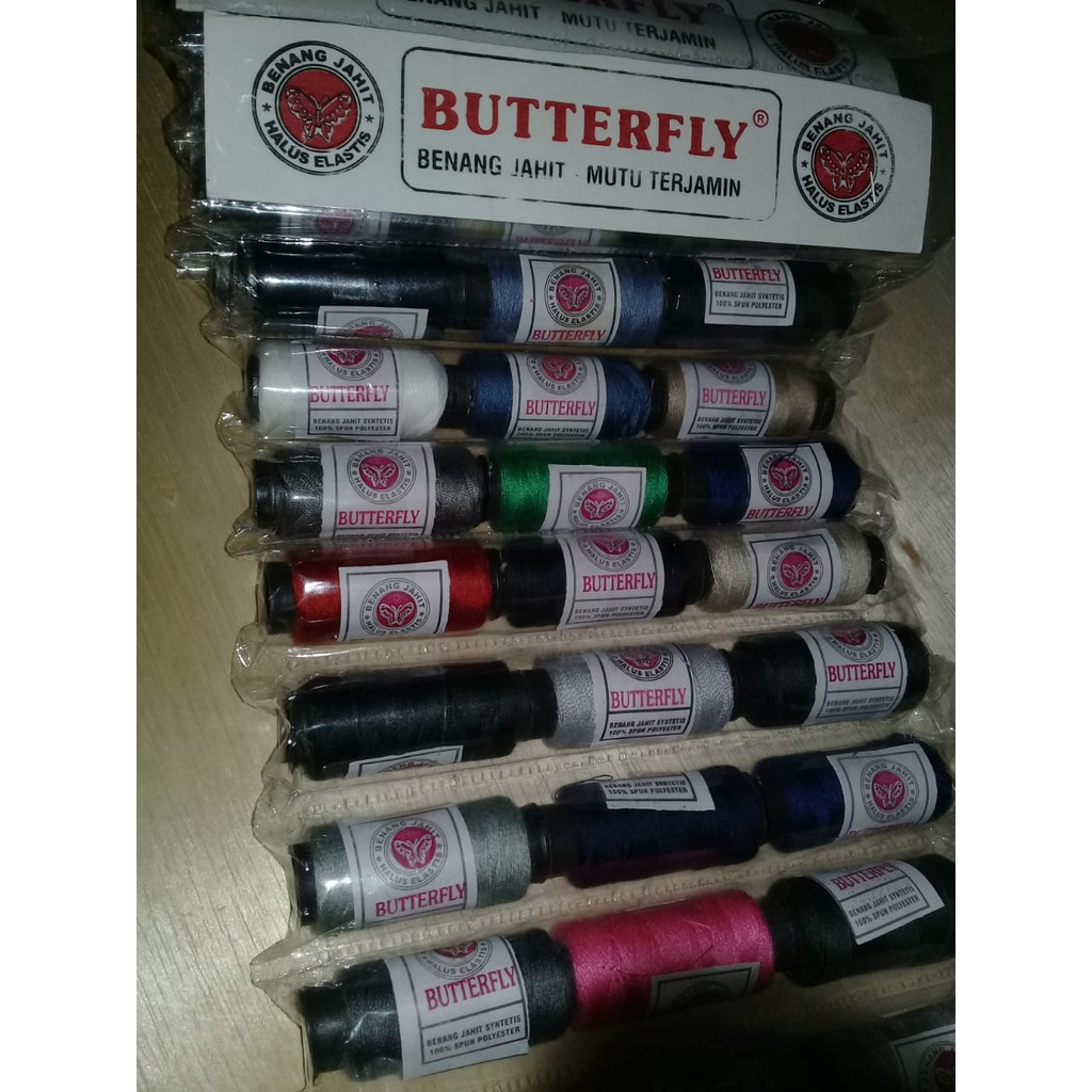 Benang Jahit  Butterfly  1 renteng (36 pcs)  Shopee Indonesia