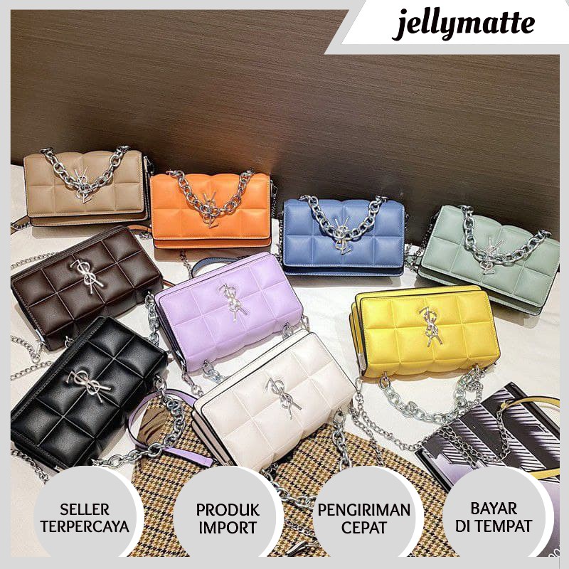 TAS SELEMPANG WANITA FASHION IMPORT RANTAI TRANSPARAN 8402 995 2052 2020 E137 ROS-6106 CJ-A6 JAKARTA