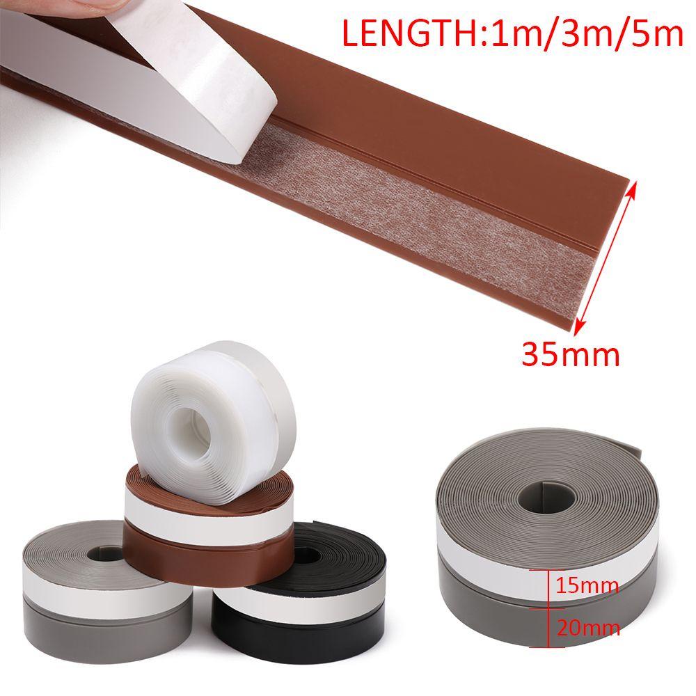 TOP 1m/3m/5m Sealing Strip Door Bottom Seam Wind Proof Bathroom Tape Silicone Rubber