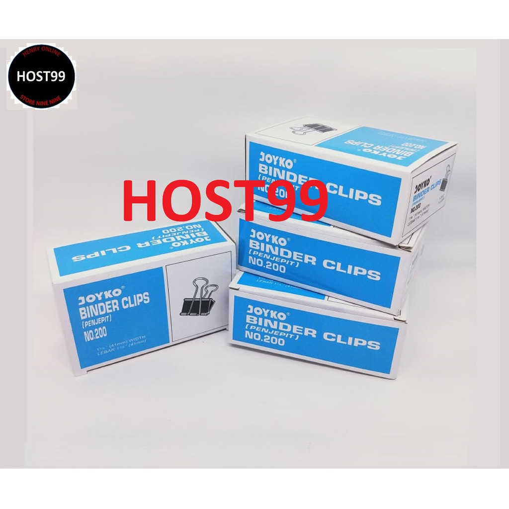 

BINDER CLIPS 200 PENJEPIT KERTAS NOTA BUKU 1,5.8INCH 41MM JOYKO KK