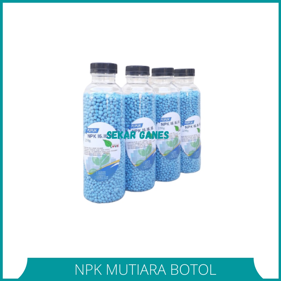 Pupuk NPK Mutiara / Prima 161616 Botol 250 Gr Nutrisi Pertumbuhan Benih Tanaman Sayuran Bibit &amp; Buah