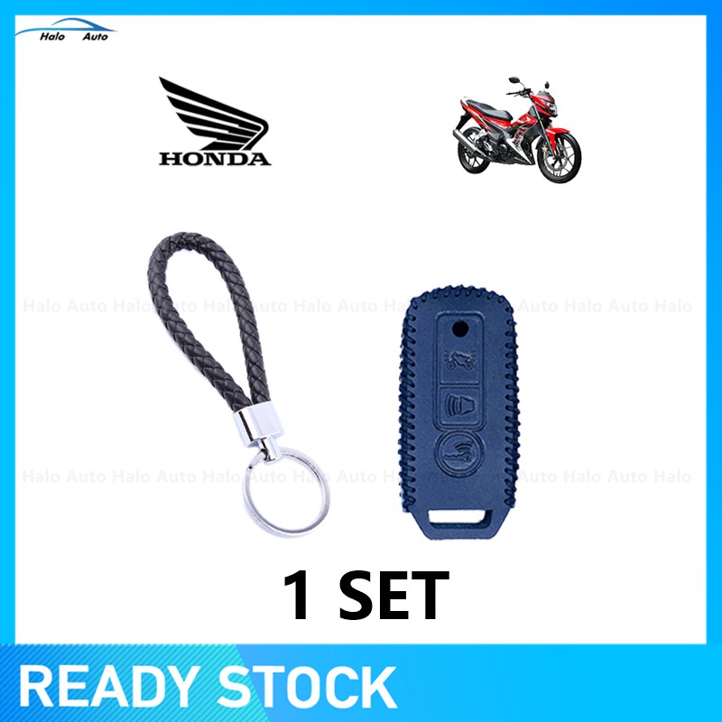 100% Leather Key Cover For Honda Pcx Sh 125 150 Motorcycle Scooter Remote with keychain