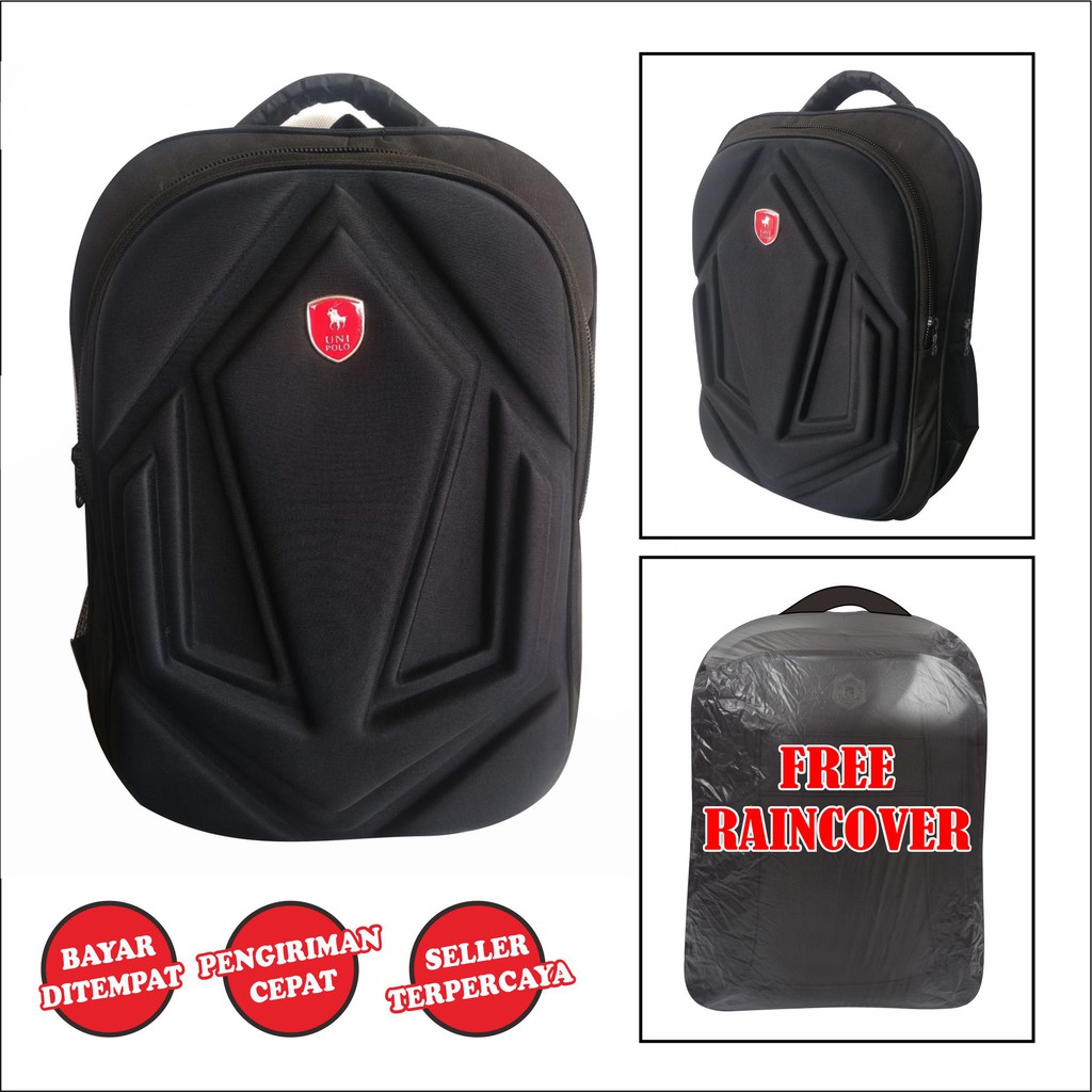 Tas ransel laptop unisex backpack punggung pria wanita ada slot laptop tas remaja dewasa model polo 8801