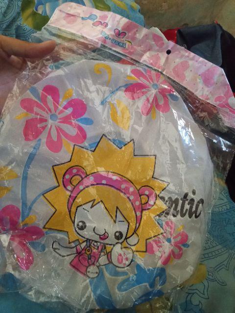 Shower Cup /penutup Rambut Saat Mandi / Plastik Penutup Rambut Karakter Kartun Lucu Lucu