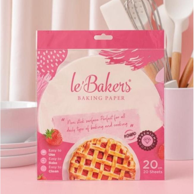 Le Bakers Baking Paper Round - Bulat isi 20lembar