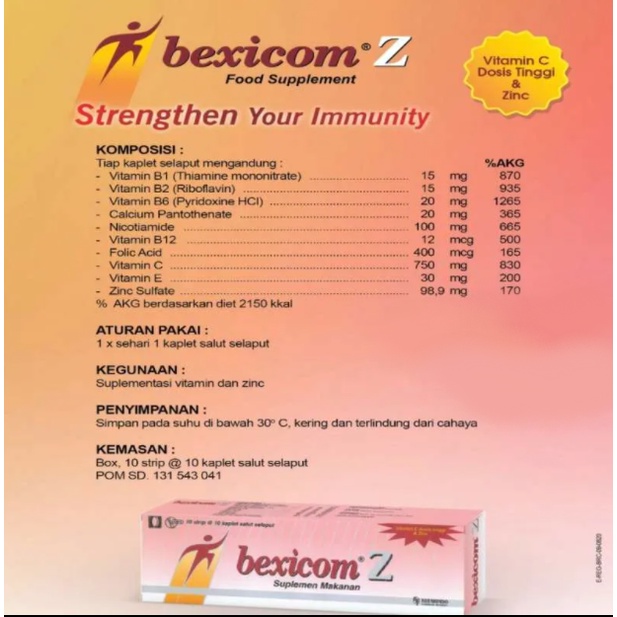 Bexicom Z Nufarindo Multivitamin 1 Strip