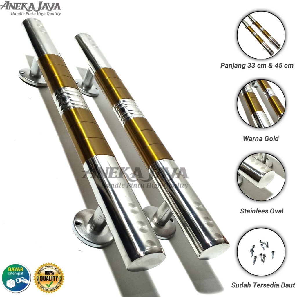 handle set  kunci pintu rumah 33 cm murah minimalis tarikan pintu stainless gagang pintu terbaru