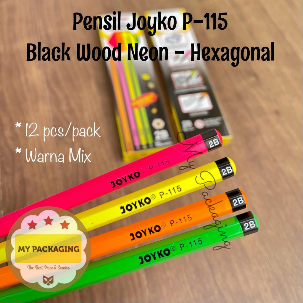 Pensil Joyko 2B P-115 @12pcs - Black Wood