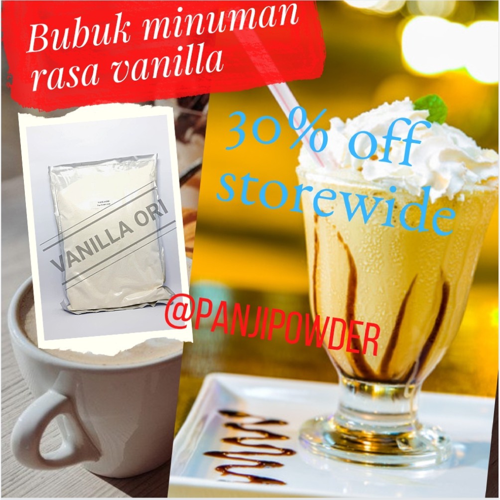 BUBUK MINUMAN RASA VANILLA 1KG SERBUK MINUMAN ANEKA RASA BUBUK MINUMAN PREMIUM BUBUK MINUMAN KEKINIAN POWDER MINUMAN