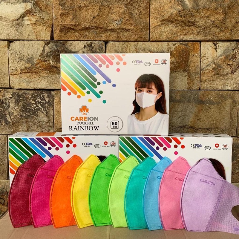 ✅CAREION duckbill rainbow✅ isi 50 pcs EMBOS careion