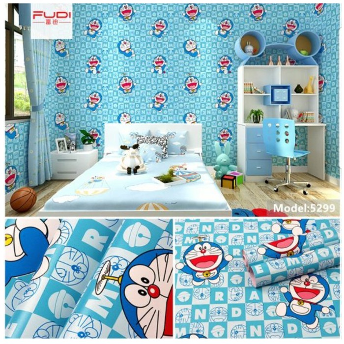 30 Ide Keren Harga  Stiker  Dinding  Kamar  Tidur Doraemon  