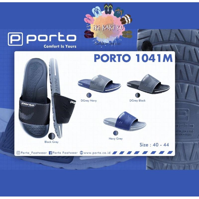 SANDAL SELOP PRIA DEWASA SANDAL COWOK LEBARAN KARET PORTO 1041