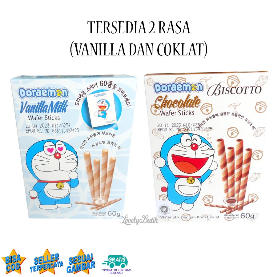 Biscotto Wafer Stick Rasa Coklat dan Vanilla Milk Isi 8 Kotak Lovelybutik