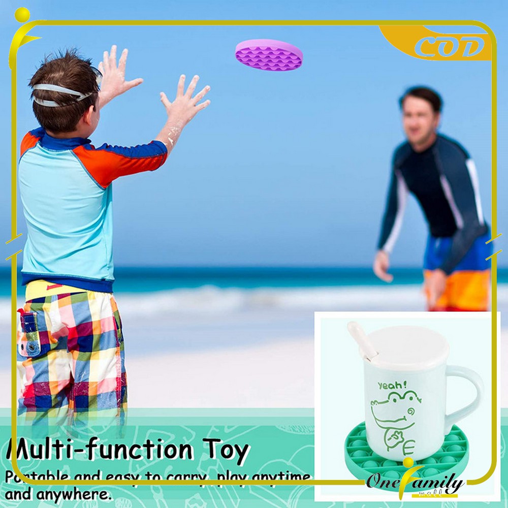 ONE-M131 Mainan Pop It Rainbow Karakter Fidget Push Pop It Among Us Bulat Pop Its Mainan Anak-2