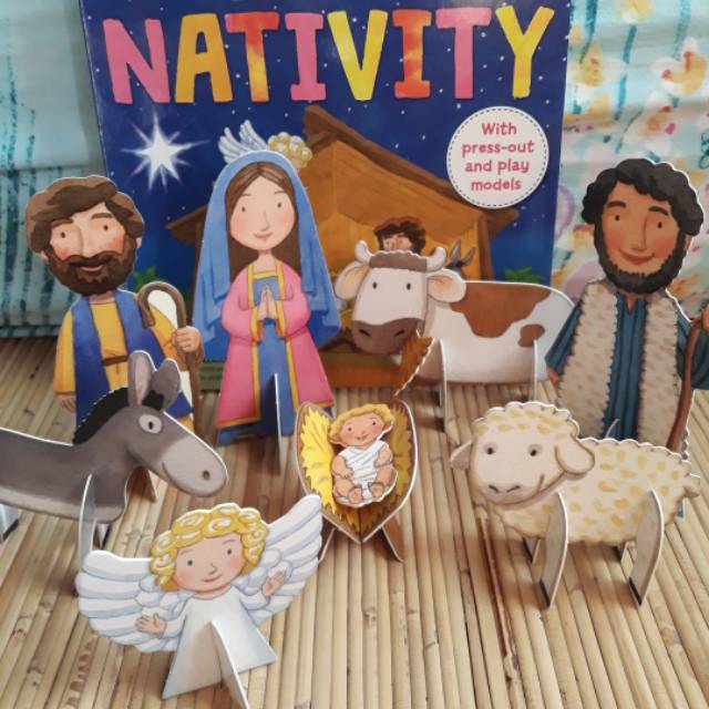 Christmas Press Out and Play Activity Board Book (new) Aktivitas Natal Cerita Kisah English Boardboo