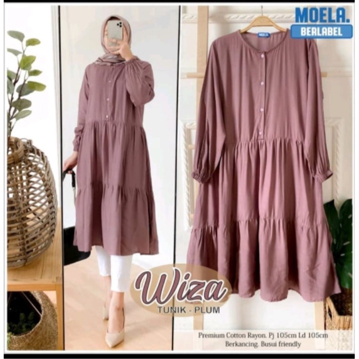 TUNIK WIZA WANITA POLOS