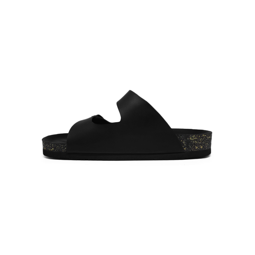 WTR CROW Sandal Slide Pria Unisex BERLIN BAN 2 FULL BLACK