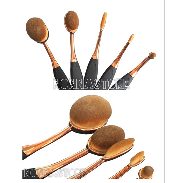 YOUSHA 5pcs Oval Blend Makeup Brush - Cosmetic Blush Powder Eyeshadow Foundation Toothbrush isi 5