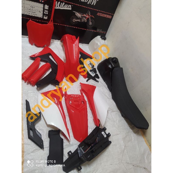 Body fullset bodi fulset honda crf 150L hitam putih merah bodi fullset crf bodi full set crf 150
