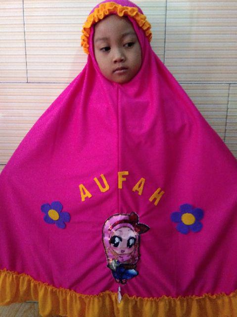 Masker Hijab Headloop Kain Oxford Fashion Organza