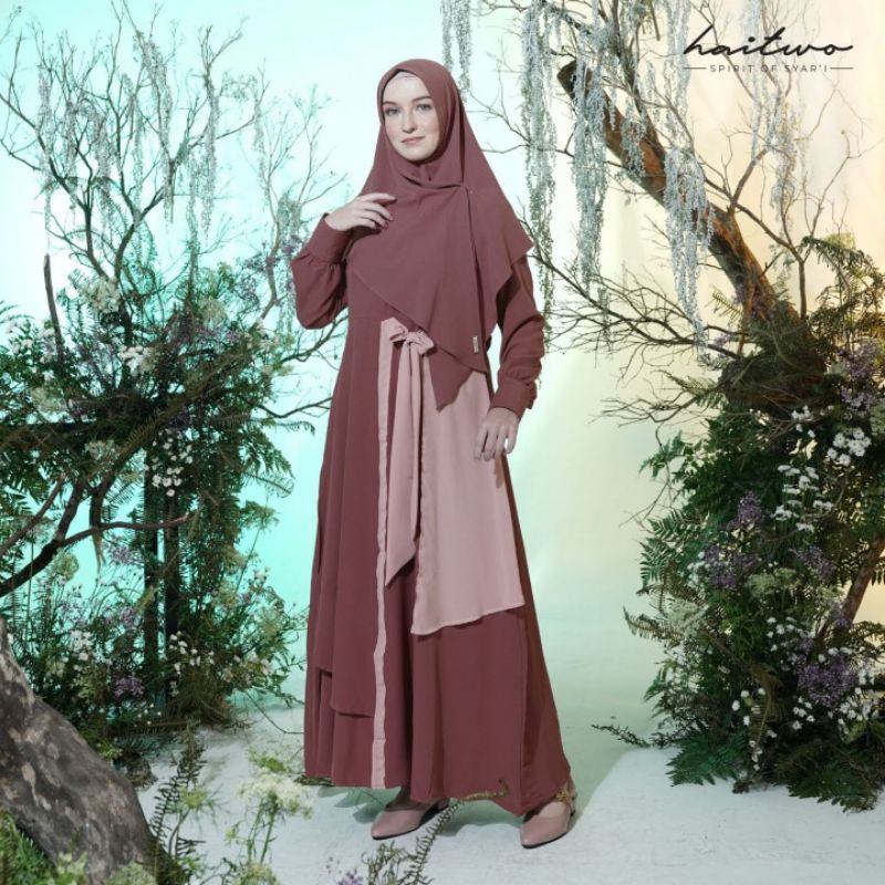 BISA COD - GAMIS HAITWO ASTER VEST 004 SETELAN GAMIS GAMIS SYARI FASHION MUSLIM