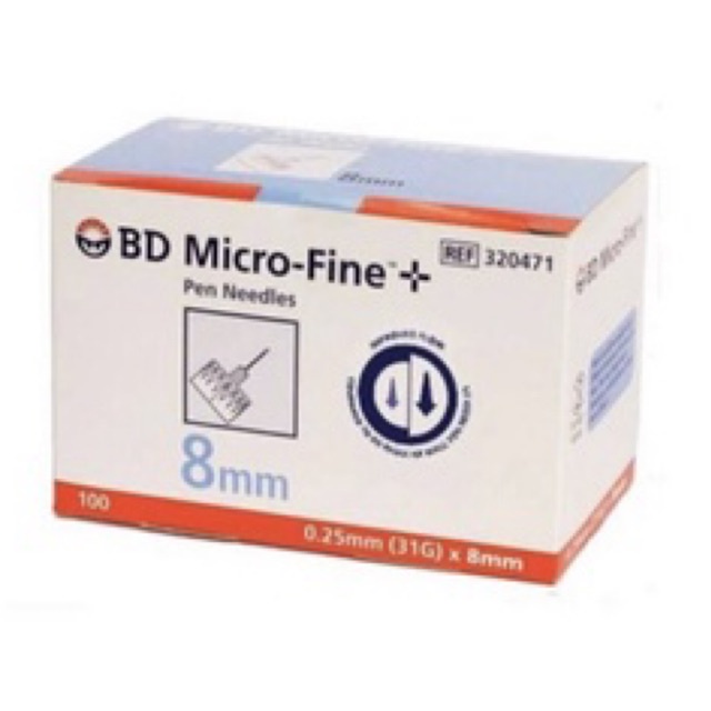 Jarum Insulin BD Micro Fine 8mm / BD Micro Fine 8mm / Jarum Pen BD MicroFine 8mm