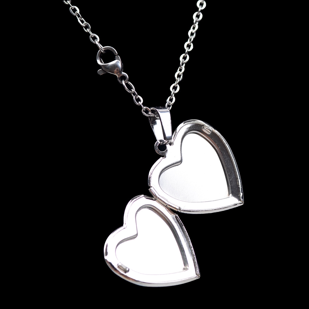 Kalung Secret Message Heart Shape Pendant Necklace Temperature Change Color Necklaces for Women Girl Jewelry Gift