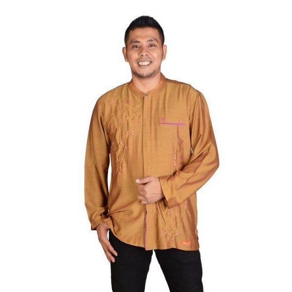 BAJU KOKO LENGAN PANJANG DEWASA, PAKAIAN MUSLIM PRIA, NSK 20 GOLD, LEBARAN TERBARU 2021