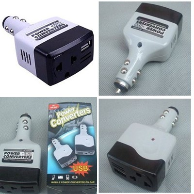 Car Power Converters DC12v/24v to AC 220v 10w Car USB Colokan Charger HP Original di Mobil