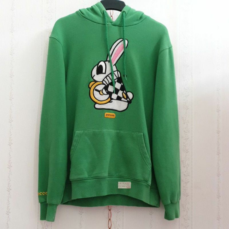 Preloved Hoodie Pancoat Kelinci Hijau