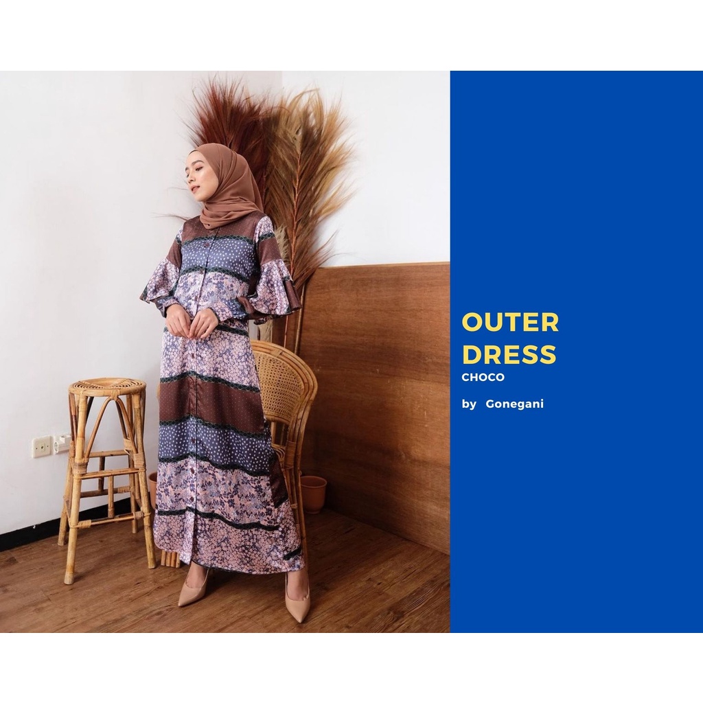 Outer Dress Choco Ukuran XL by Gonegani