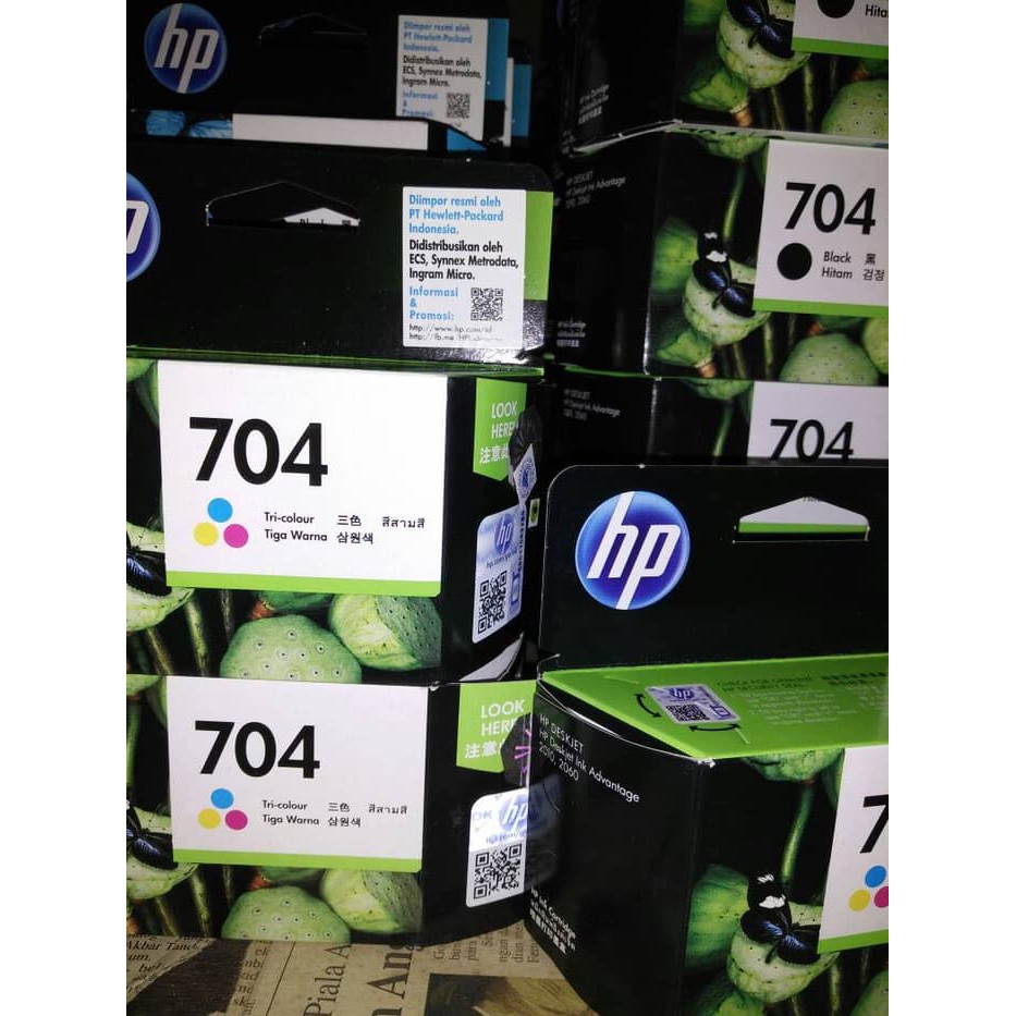 TINTA HP 704 black atau colour Shopee Indonesia