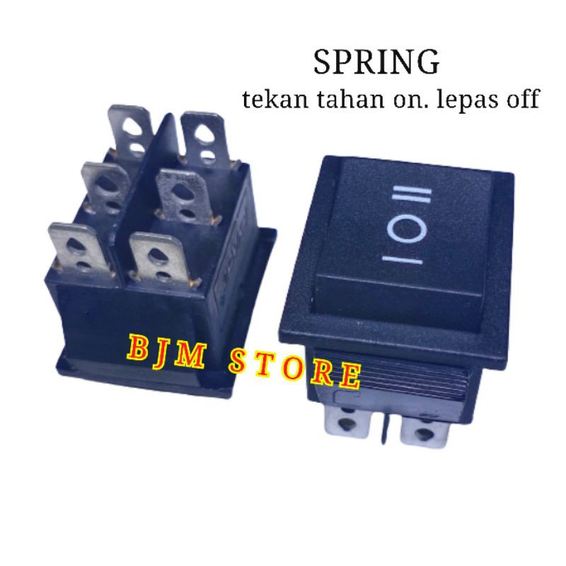 Saklar Spring 6 Pin / Double Push On / Saklar Switch Push ON 6 kaki