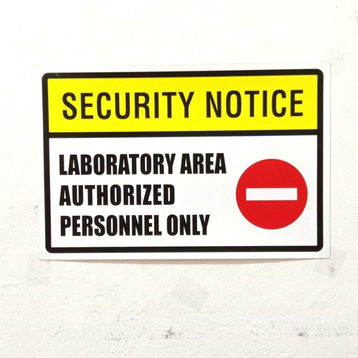 

STIKER SIGN SECURITY NOTICE STICKER UKURAN 20X30CM