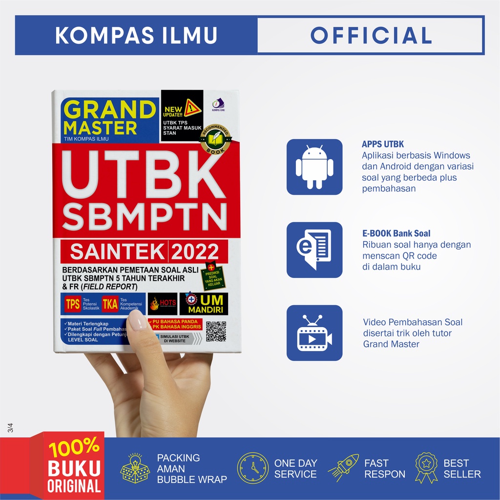 Kompas Ilmu Buku Grand Master Sbmptn Saintek 2022-2