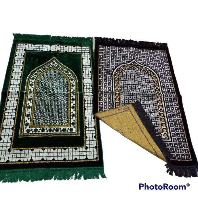 sejadah Turki safatex white bludru tebal