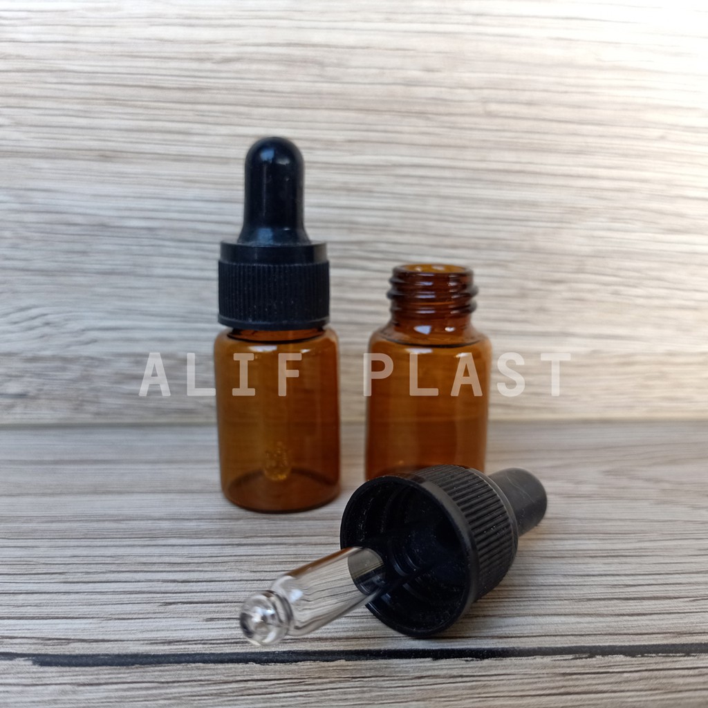 BOTOL KACA PIPET 10 ML COKLAT / BOTOL SERUM
