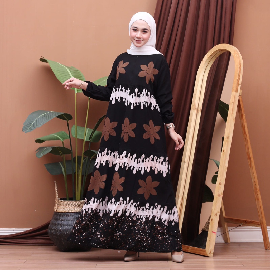 GAMIS BATIK MODERN BEST SELER/GROSIR GAMIS SYARI TERBARU