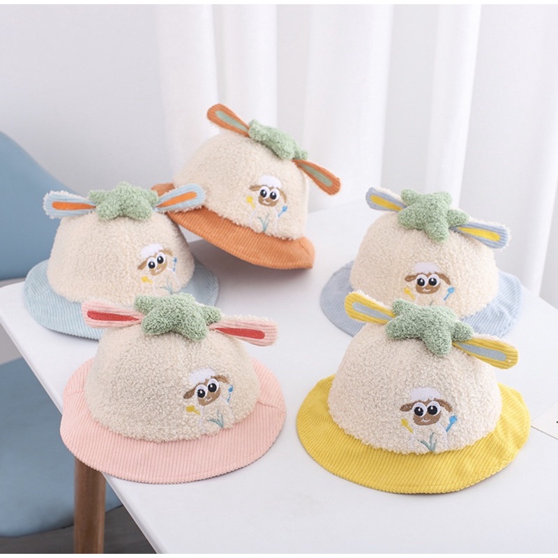 Topi Baseball Anak Bayi Balita Model Bulu Domba Sheep Import Anak Laki Laki Anak Perempuan