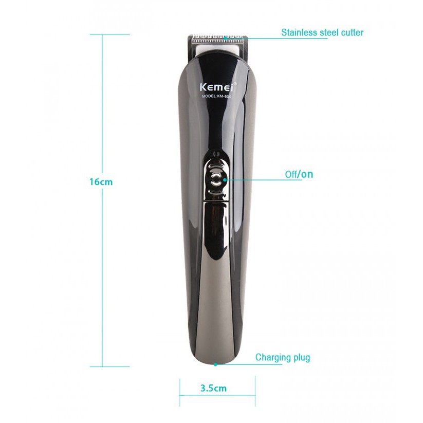 KEMEI KM-600 6 In 1 Electric Hair Trimmer Rechargeable Electric Beard Shaver Razor