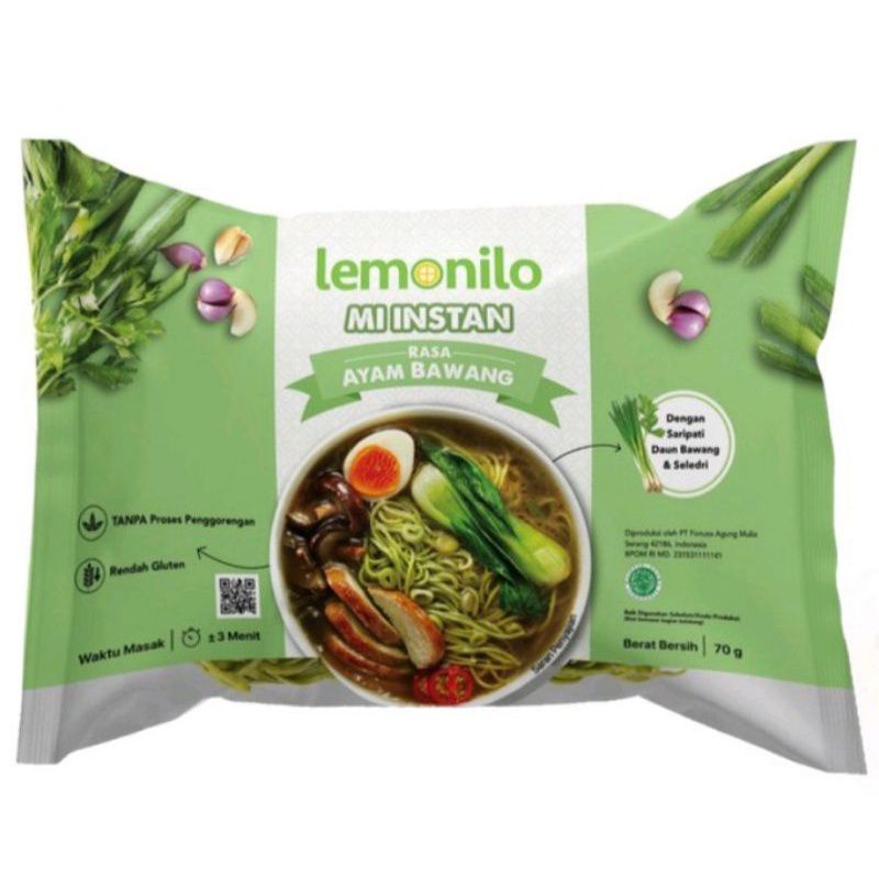 

[ 5 Pcs ] Lemonilo Mie Instan Kuah Ayam Bawang 70gr